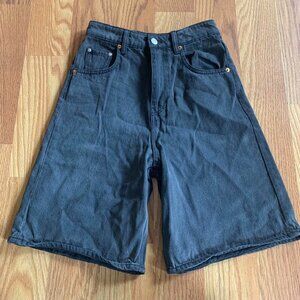 Black Baggy Denim Shorts Size 2